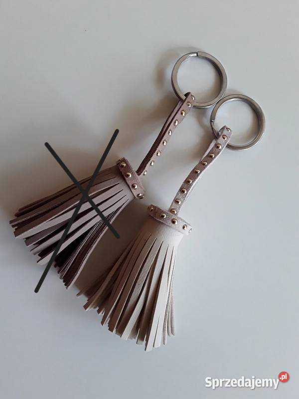 Brelok chwost skórzany kremowy mazowieckie Warszawa sprzedam
