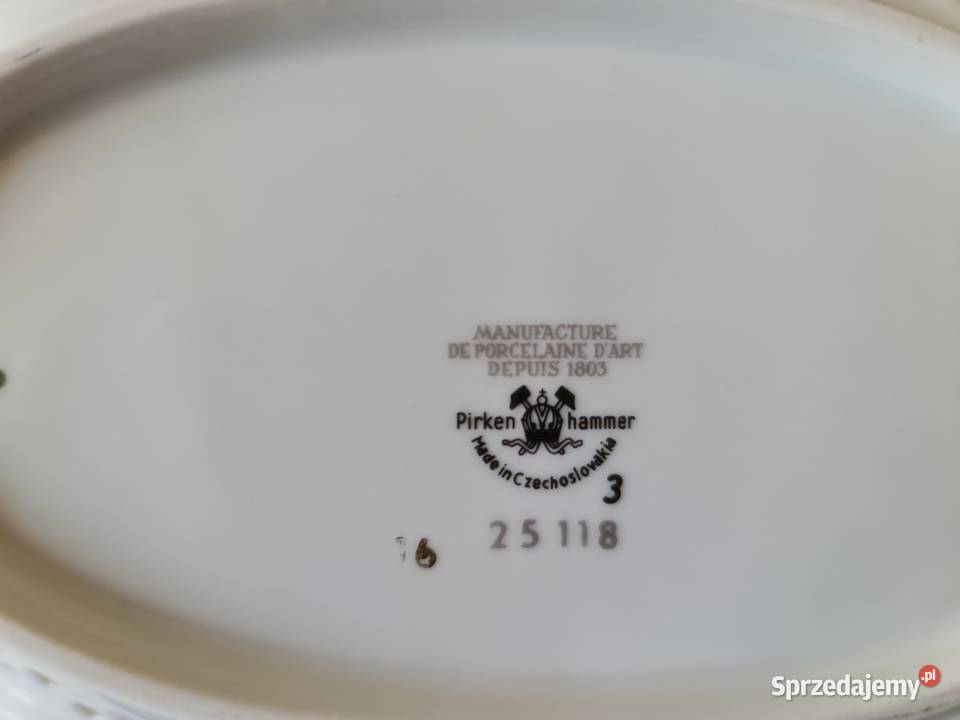 Porcelanowy zdobiony półmisek