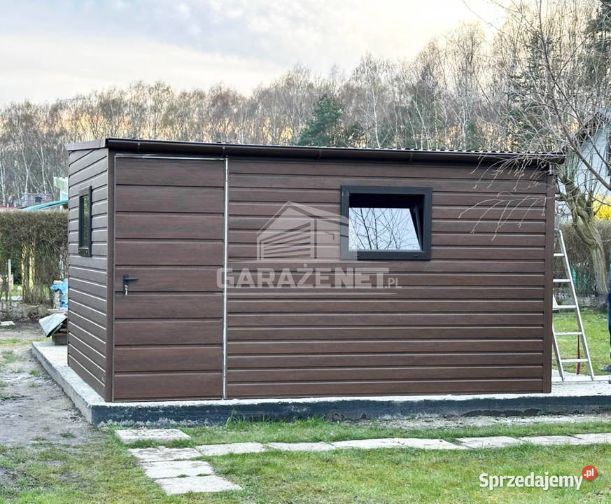 SCHOWEK DOMEK OGRODOWY 4x3 m SPAD W PRZÓD DRZWI Domki narzędziowe Ogród Łapanów sprzedam