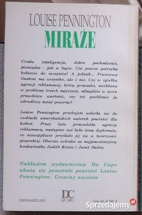 Louise Pennington Miraże Uroda inteligencja Piotrków Trybunalski