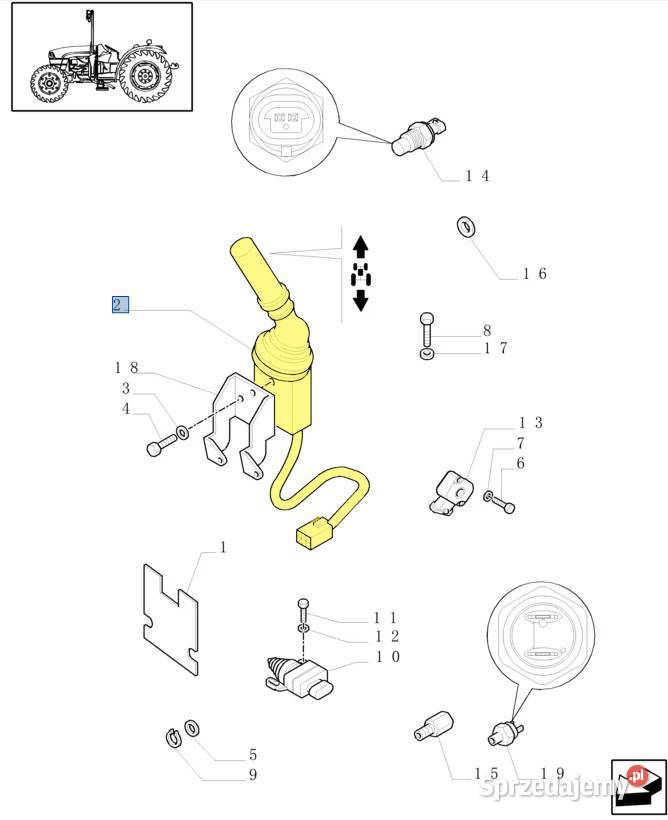 Przełącznik rewersu CNH Holland 87577564 Białystok