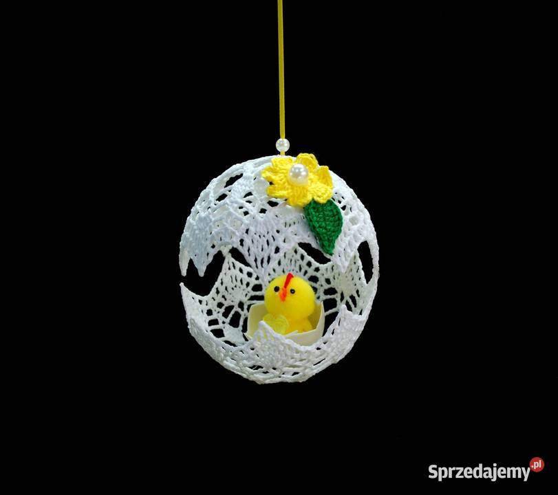Zawieszka ozdoba na okno szydełkowa jajko 10 Kluczbork