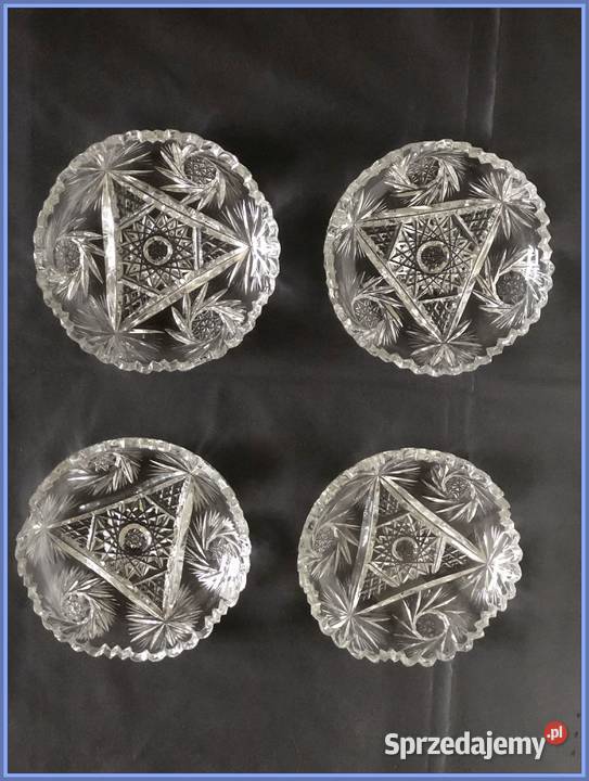 Sprzedam kryształowe talerzyki ze szlifem 3 Staroźreby