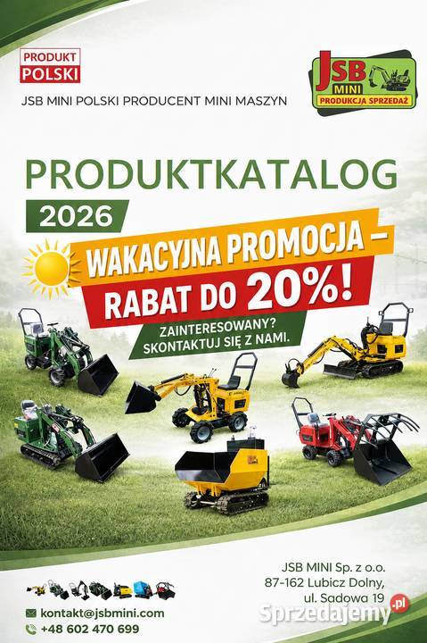 2026 Innowacyjne Minimaszyny Ładowarka Koparka kujawsko-pomorskie