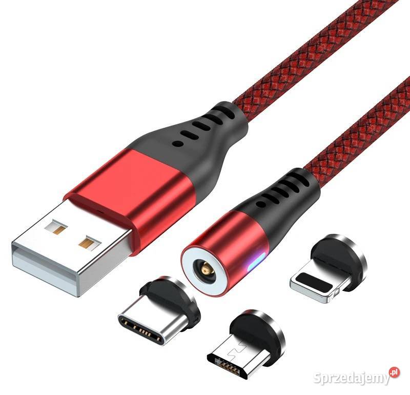 Kabel Przewód USB typ C Micro iPhone Magnetyczny łódzkie Sieradz