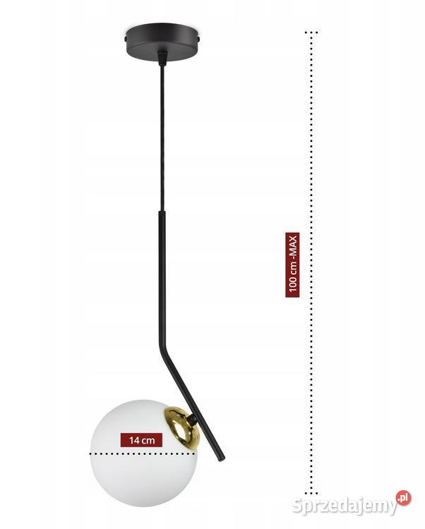 LAMPA WISZĄCA SUFITOWA ŻYRANDOL Czarna ZŁOTA Choroszcz
