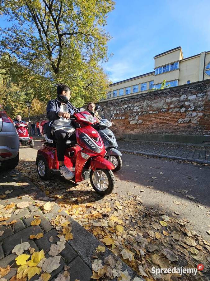 Skuter elektryczny trójkołowy FASTI 3 uchwyt pas kufry Kraków