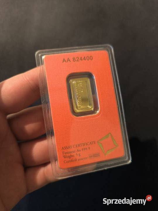 5 gram złota sztabka Valcambi Rzeszów
