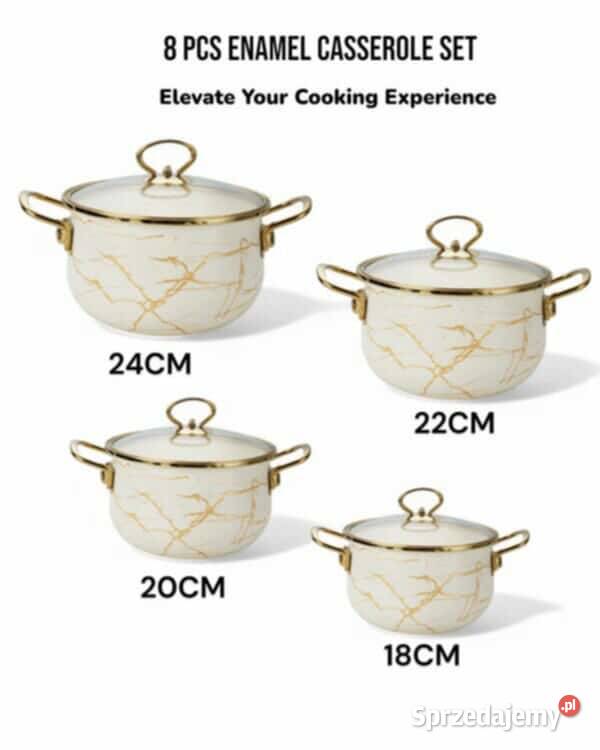 Garnki marmur białe kremowe lawenda 4