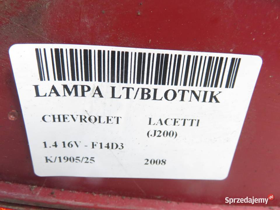 LAMPA LEWA TYLNA CHEVROLET LACETTI SEDAN