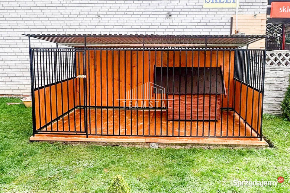 Kojec Psów 4x2m drewniana podłoga Ściany