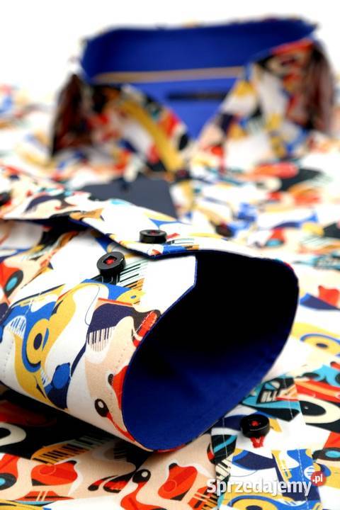 DANIEL BESSI Koszula Męska Fb037 Kolorowa Ostrów Wielkopolski