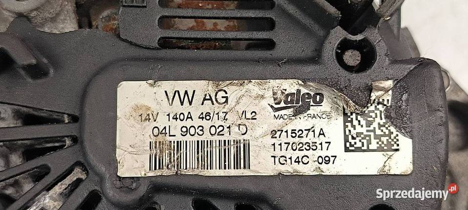 ALTERNATOR SKODA OCTAVIA III 04L903021D Lipno