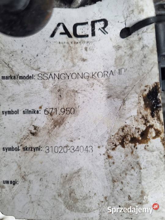 SsangYong Korando III 20 XDI SKRZYNIA BIEGÓW Rudka