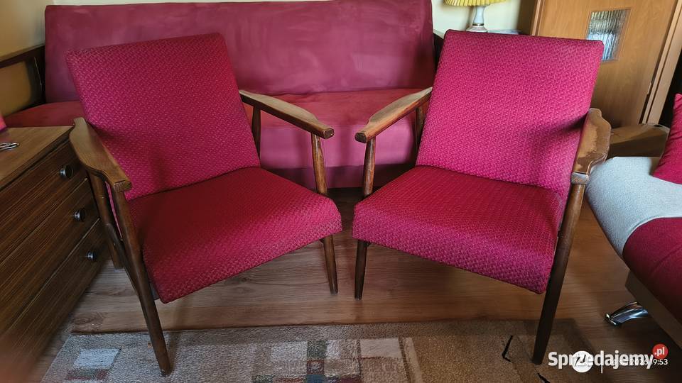 Kultowe fotele Lisek PRL Vintage Para 2 Łódź