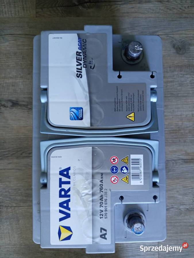 Akumulator varta Agm 12 v 70ah 760a sprzedam