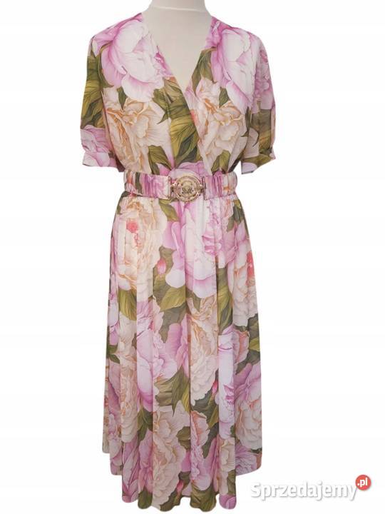 Sukienka szyfonowa komunie wesela PLUS SIZE Pątnów