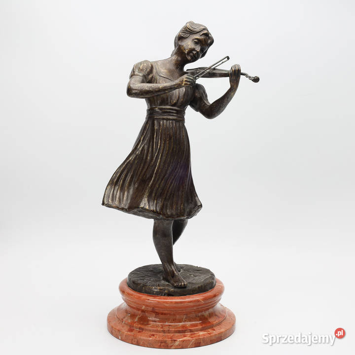 ARTexpert Figurka z brązu kobieta ze skrzypcami Szczecin