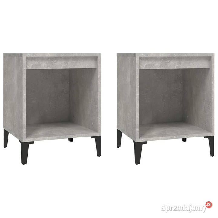 Szafki nocne 2 szarość betonu 40x35x50 WM821883 Meble