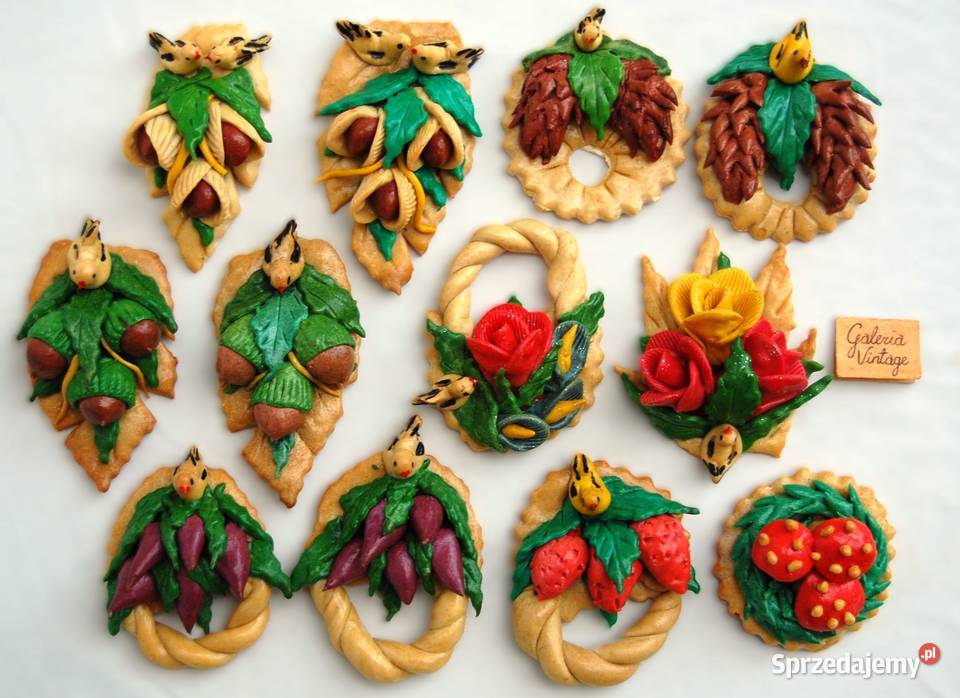 Precle wieńce ptaki kwiaty orzechy listki lubelskie