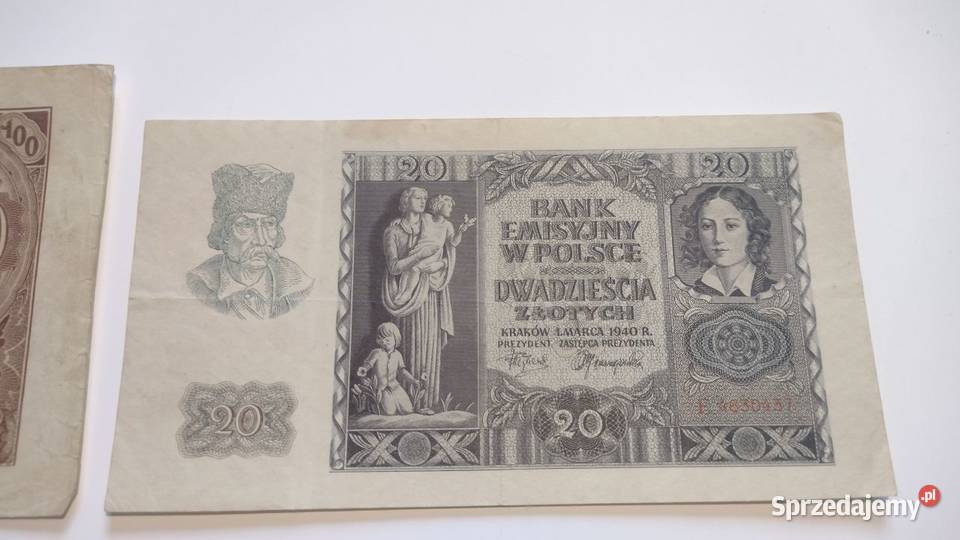 Banknoty 100 rubli 100 yen Bank Emisyjny 10 20