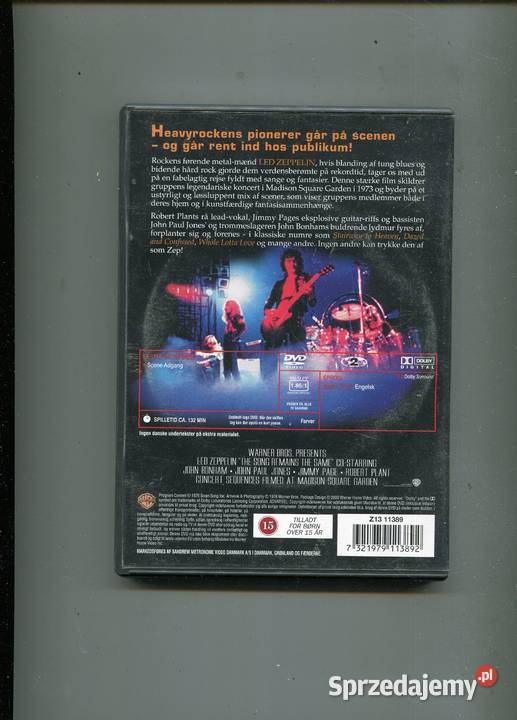 Led Zeppelin The Song Remains The Same Płyta DVD DVD