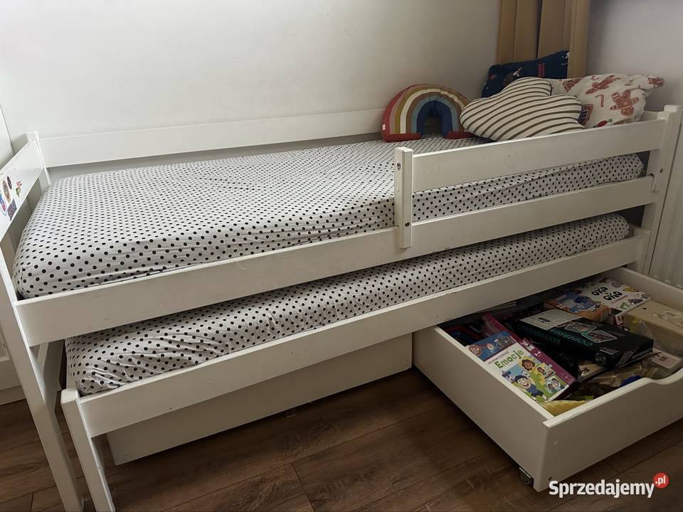 Lóżko drewniane dwuosobowe pojemnik Kraków