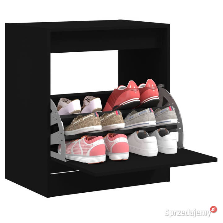 Szafka na buty czarna 60x42x69 materiał Warszawa