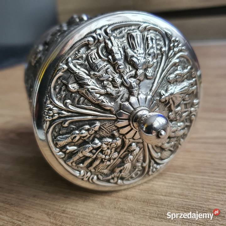 Douwe Egberts pojemnik posrebrzany Nowa Sól