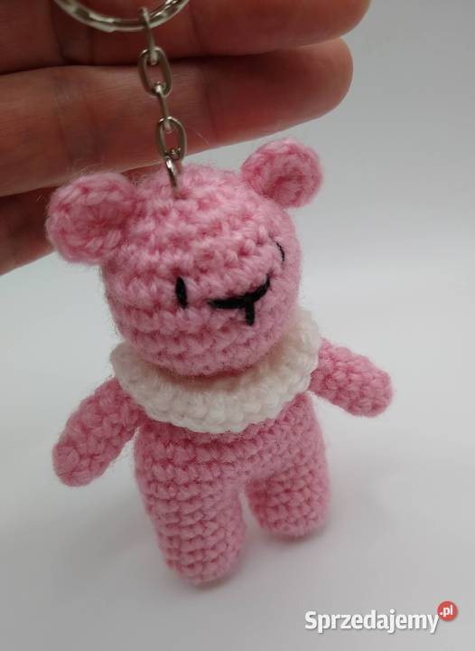 Brelok Miś Bear Różowy Crochet Handmade Moda i Styl Gdańsk