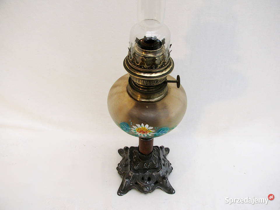 Lampa naftowa mosiądz Francja II Szczecinek