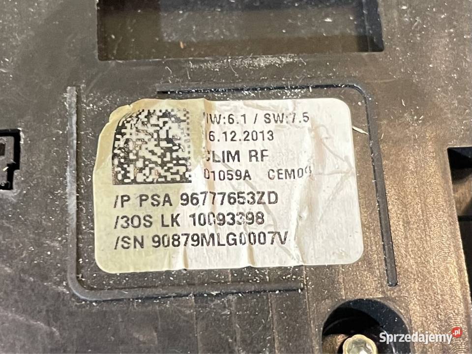 96777653ZD panel klimatyzacji radia peugeot 308 Szczecin