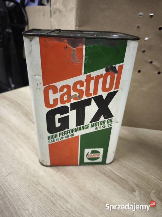Puszka Castrol GTX 15W40 kolekcja vintage PRL Oleje silnikowe małopolskie Kraków
