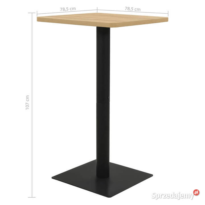 Stolik bistro kolor dębowy 785x785x107 WM321930 mazowieckie Warszawa