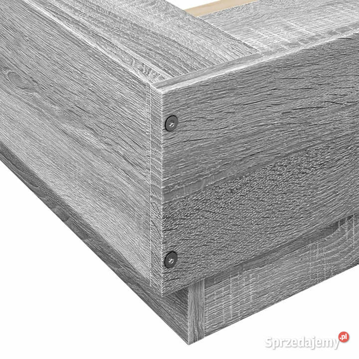 Rama łóżka szary dąb sonoma materiał 202cm mazowieckie Warszawa