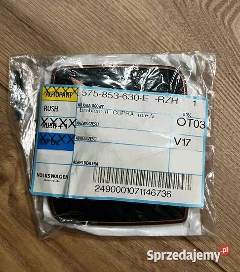 Emblemat Seat Cupra OE nowy 2018 575853630ERZH świętokrzyskie