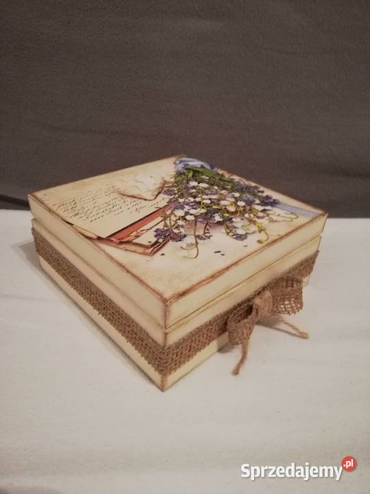 Szkatułka vintage kwiaty hamdmade Kędzierzyn-Koźle