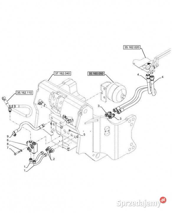 Holland T6090 T6070 Rurka hydrauliczna 87686123 Jastrzębniki