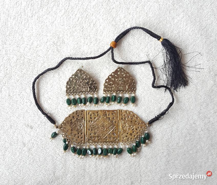 Komplet biżuteri indyjskiej naszyjnik chocker