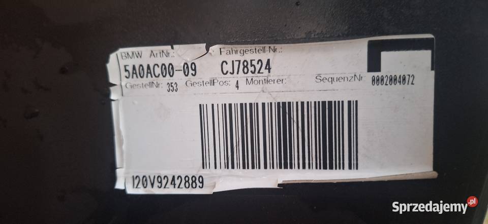 BMW IX I20 ZDERZAK PRZÓD