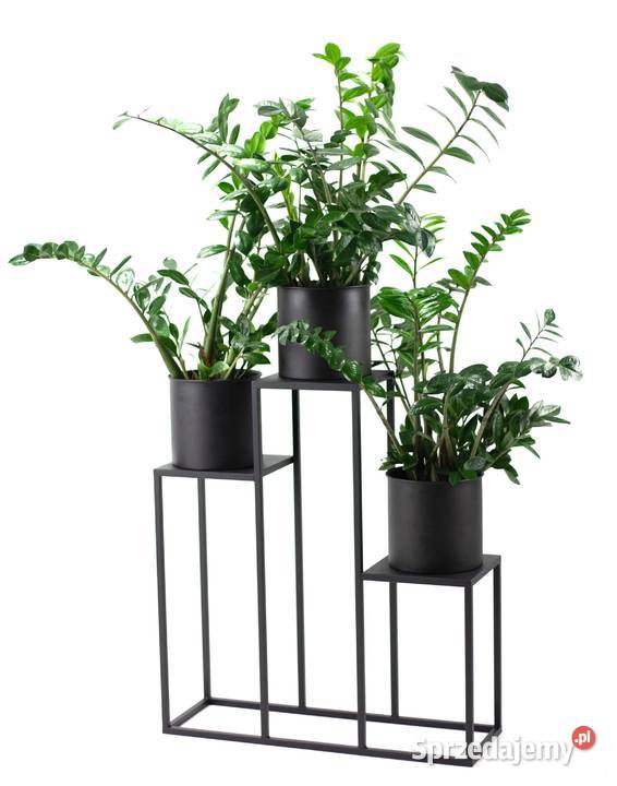 Kwietnik Metalowy Stojak na trzy kwiaty METALLO Sobienie-Jeziory