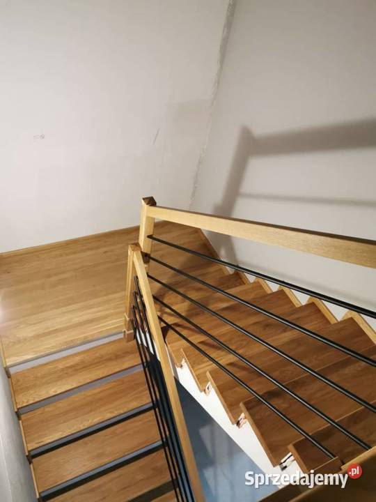 SCHODY DREWNIANE na beton LED dębowe MONTAŻ świętokrzyskie