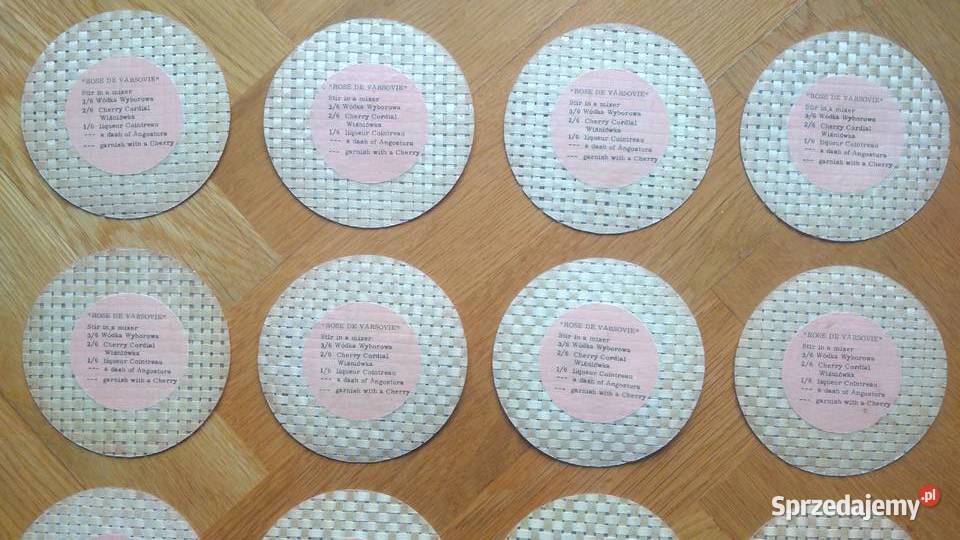 Podkładki podstawki WÓDKA WYBOROWA Polmos ROSE Chorzów