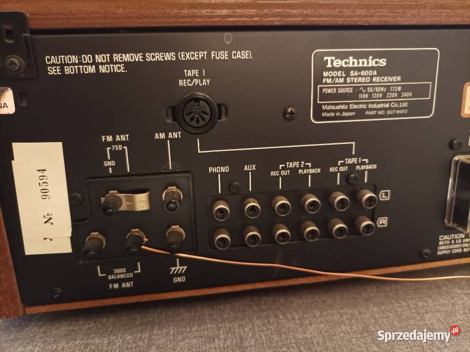 Technics SA 600 A 1979 wersja na USA warmińsko-mazurskie Węgorzewo