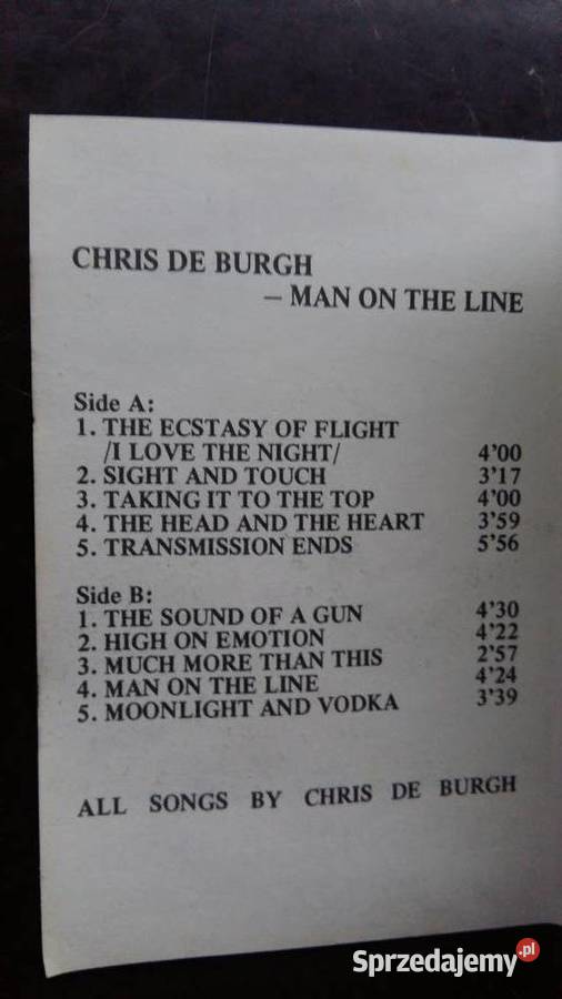 Kaseta magnetofonowa Chris de Burgh Man on the Płyty i kasety Siemiatycze
