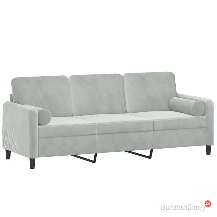 3osobowa sofa z poduszkami jasnoszara 180 Warszawa