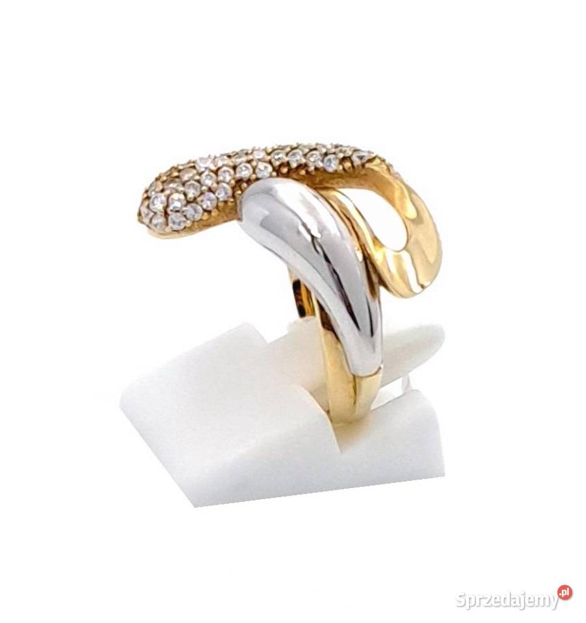 Pierścionek r12 Złoty pr333 Modern z kamieniami Poznań