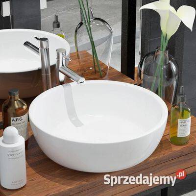 vidaXL Umywalka ceramiczna okrągła 42 x 12 Warszawa