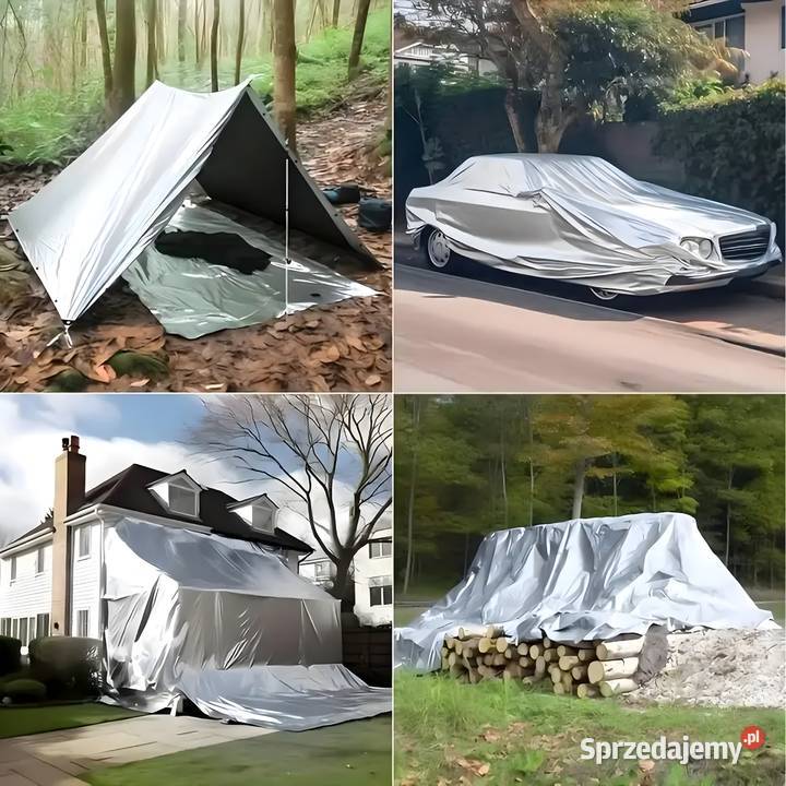 Plandeka Płachta Ochronna UV 3x4m 80g Okryciowa Pozostałe Biała Podlaska