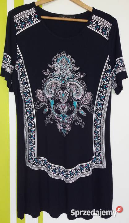 XL48 Granatowa sukienka tunika Gliwice